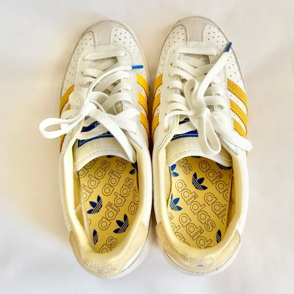 ADIDAS Originals Japan Suede-Trimmed Perforated Leather Sneakers Women's Size 7 - Picture 6 of 16